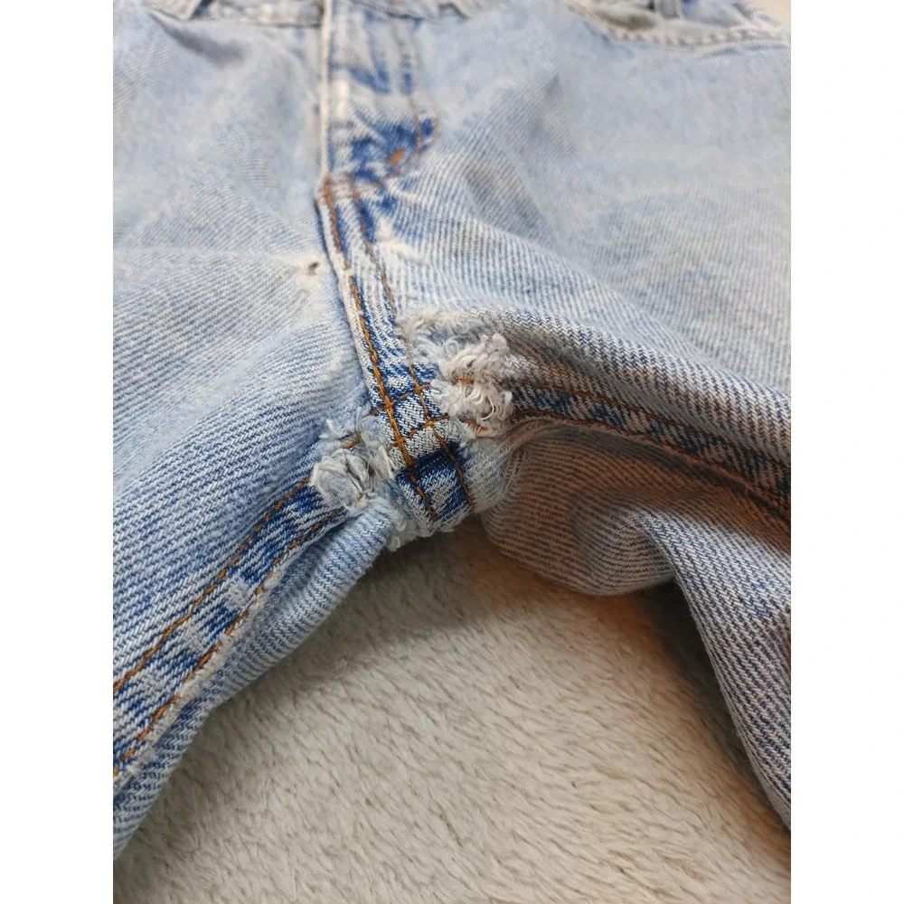 Vintage Levi's 505 Orange Tap Straight Leg Men's Denim Jeans Size 34×34